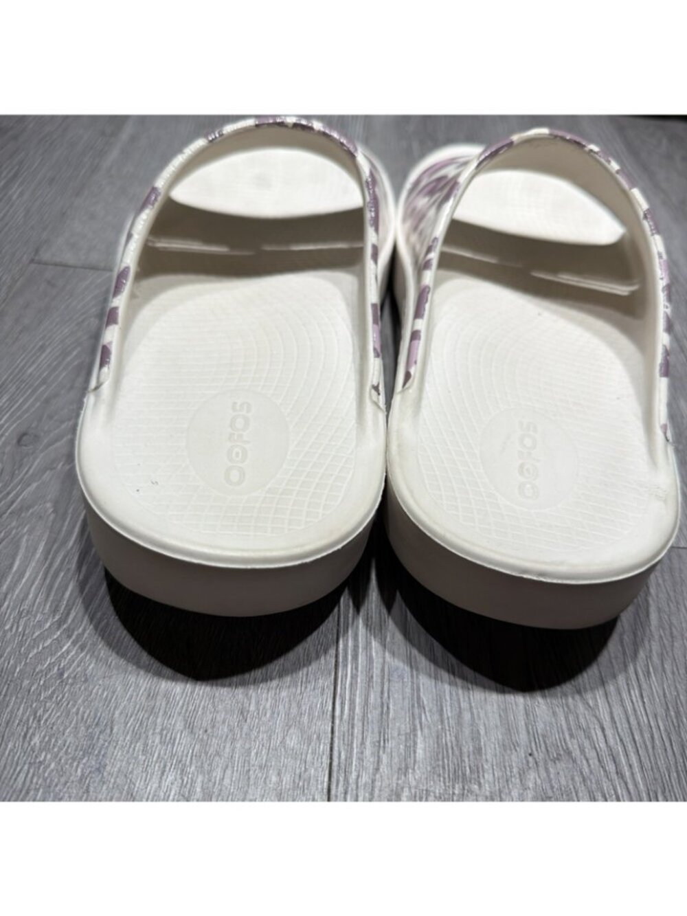 Oofos Ooah Rose Leopard Comfort Sport Recovery Pink Sandal Slide Sz 10 - Picture 6 of 11